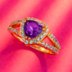 Anello in argento con Ametista del Marocco