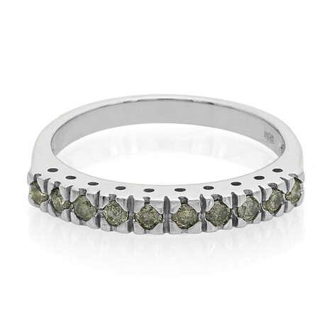 Champagner-Brillant-Silberring