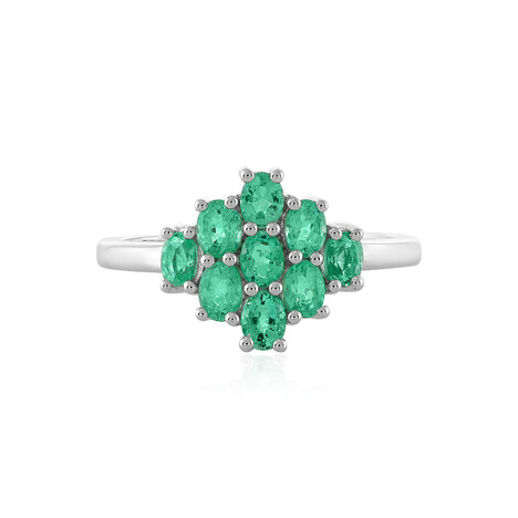 Kolumbianischer Smaragd-Silberring