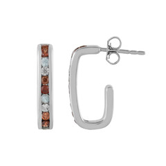 Boucles d'oreilles en argent et Zircon de Ratanakiri (KM by Juwelo)