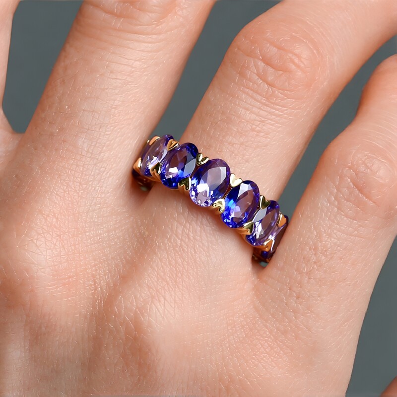 Tansanit-Goldring (de Melo)