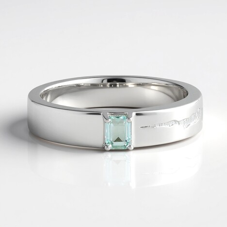 Anello in argento con Smeraldo Color Paraiba
