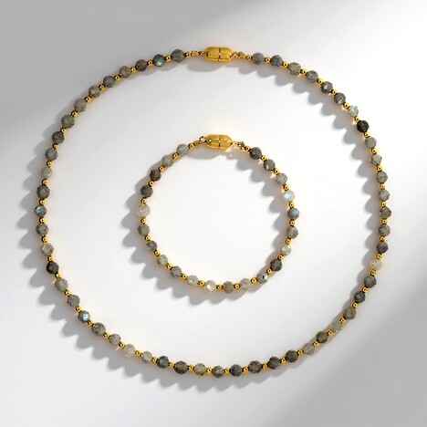 Parure en argent et Labradorite (Riya)