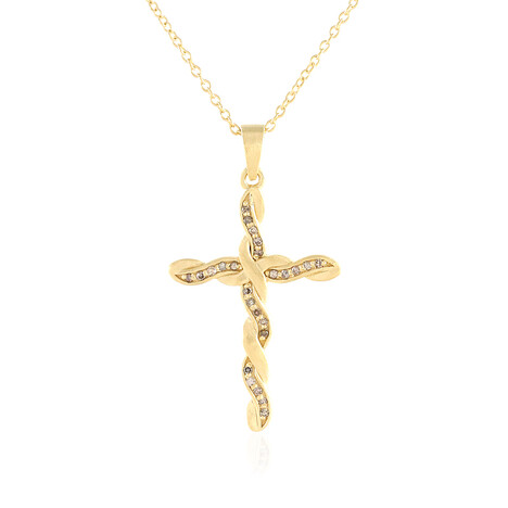 I3 Schokoladen-Diamant-Silberhalskette