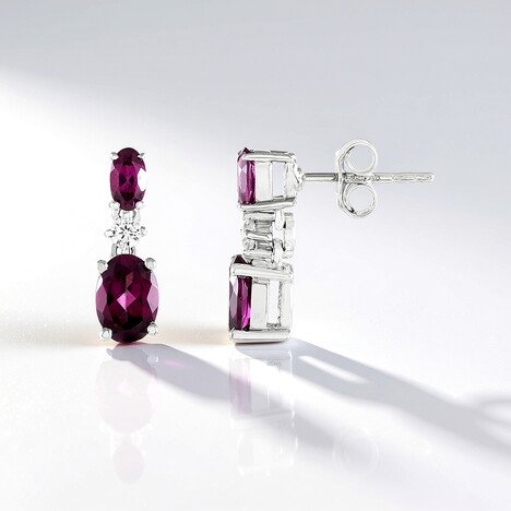 Orecchini in argento con Rodolite di Naktamunda