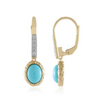 Zilveren oorbellen met Sleeping Beauty Turkooisen (Faszination Türkis)