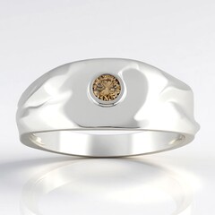 Anello in argento con Diamante Cognac d‘Argyle SI2 (de Melo)