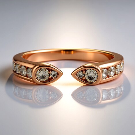 Anello in oro con Diamante Rose de France SI1 di Argyle (Annette)