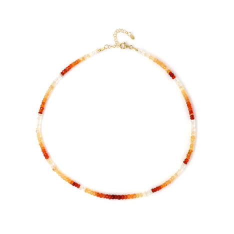Mexikanischer Feueropal-Silberhalskette