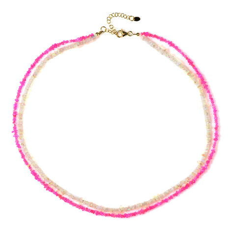 Opal-Silberhalskette