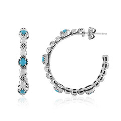 Pendientes en plata con Turquesa bella durmiente