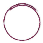 Collana rigida in acciaio con Rubino (Riya)