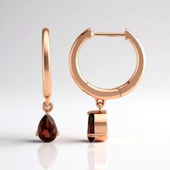 Orecchini in argento con Zircone Rosa