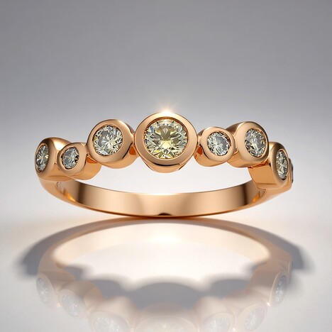 Bague en or et Diamant rose de France VS1 d'Argyle (Annette)