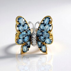 Anello in argento con Acquamarina (Gems en Vogue)