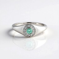 Blue Apatite Silver Ring