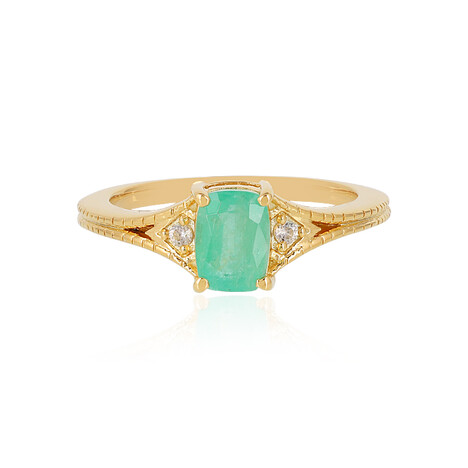 Zilveren ring met een Russische smaragd