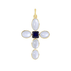 Zilveren hanger met een witte maansteen (Adela Silber)