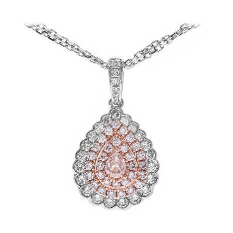 Gouden halsketting met een I1 Roze Diamant (CIRARI)