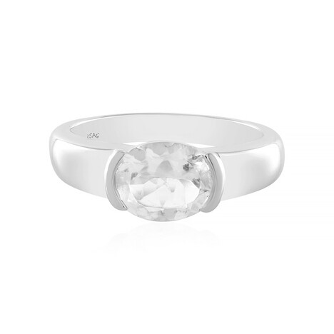 Anello in argento con Petalite