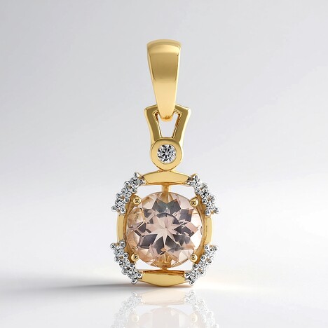 Ciondolo in oro con MORGANITE MARROPINO AAA
