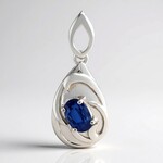 Ciondolo in argento con Cianite del Nepal (Pallanova)