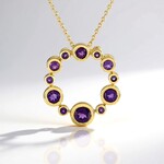 Collana in argento con Ametista (KM by Juwelo)