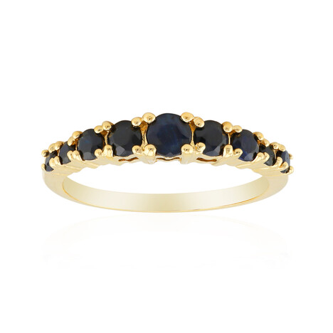 Anello in argento con Zaffiro Nero