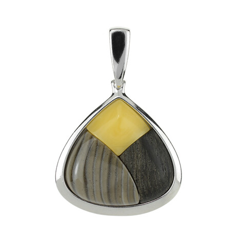 Ciondolo in argento con Pietra Focaia Santa Croce (dagen)