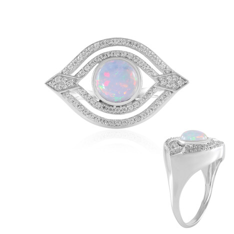 Bague en argent et Opale Welo AAA (de Melo Essence)