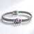 Bracciale in argento con Perla Ming Porpora (Nan Collection)