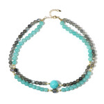 Amazonite Silver Necklace (Riya)