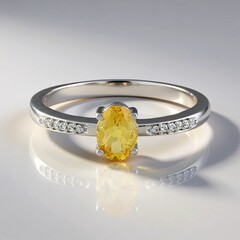 Anello in argento con Berillo Giallo