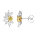 Gouden oorbellen met gele S12 diamanten (CIRARI)