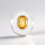 Ciondolo in argento con Citrino (MONOSONO COLLECTION)