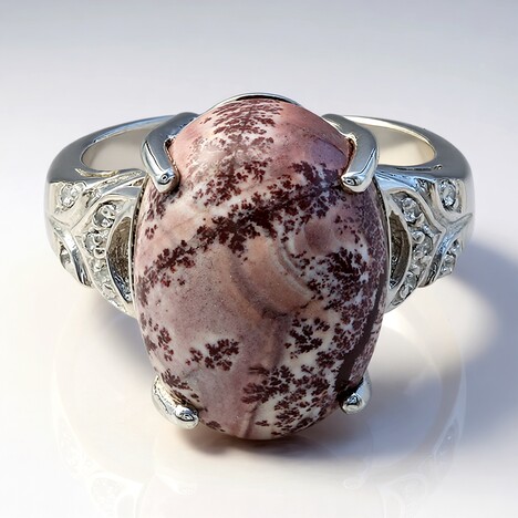 Anello in argento con Diaspro Dentritico Sonora