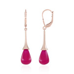 Orecchini in argento con Calcedonio Rosso (KM by Juwelo)
