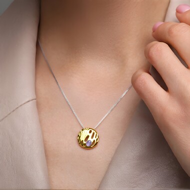 Ciondolo in argento con Giadeite Lavanda (MONOSONO COLLECTION)