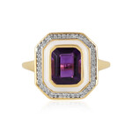 Anillo en plata con Amatista (M de Luca)