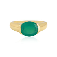 Grüner Onyx-Silberring