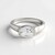 Bague en argent et Topaze blanche