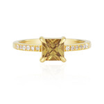 Anillo en plata con Zircón amarillo (Adela Silber)