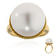 Bague en or et Perle blanche des mers du sud (Michelle Albala)