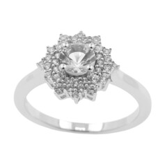 Anillo en plata con Danburita