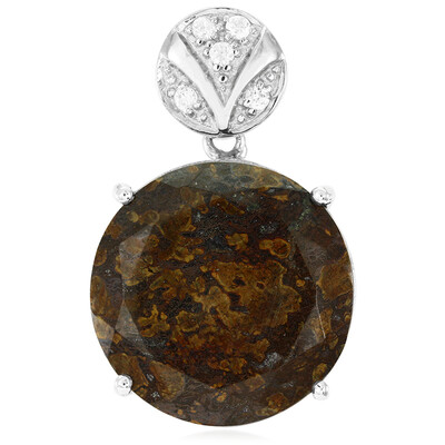 Dinosaurier-Quarz-Silberanhänger