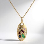 Collana in oro con Smeraldo Zambia AAA (Adela Gold)