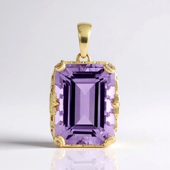 Ciondolo in argento con Ametista Rose de France