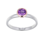 Anello in argento con Ametista Zambiana