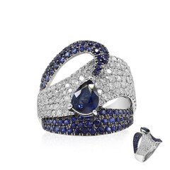 Gouden ring met een blauwe saffier (Estée Collection)