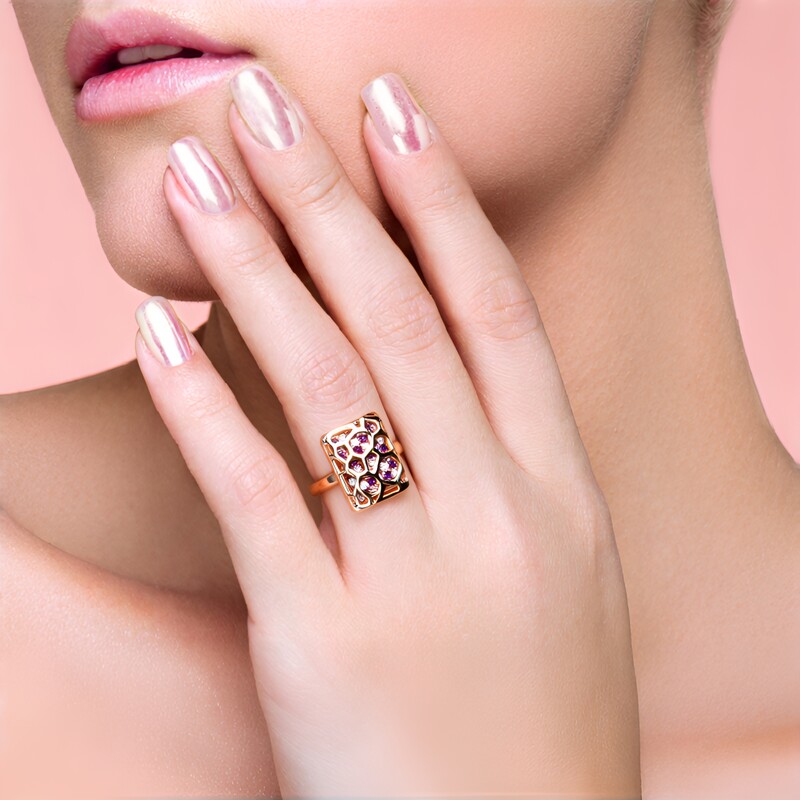 Anillo en plata con Amatista